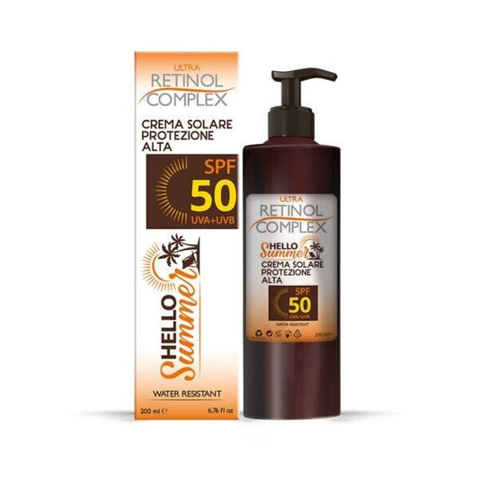 Retinol Complex Crema Solare Protezione Alta SPF 50 con Olio di Jojoba e Aloe