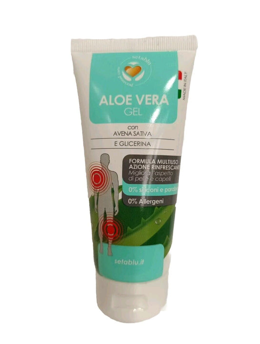 INGROSSO E DETTAGLIO Aloe Vera Gel Corpo Con Avena Sativa e Glicerina 100ml - Setablu