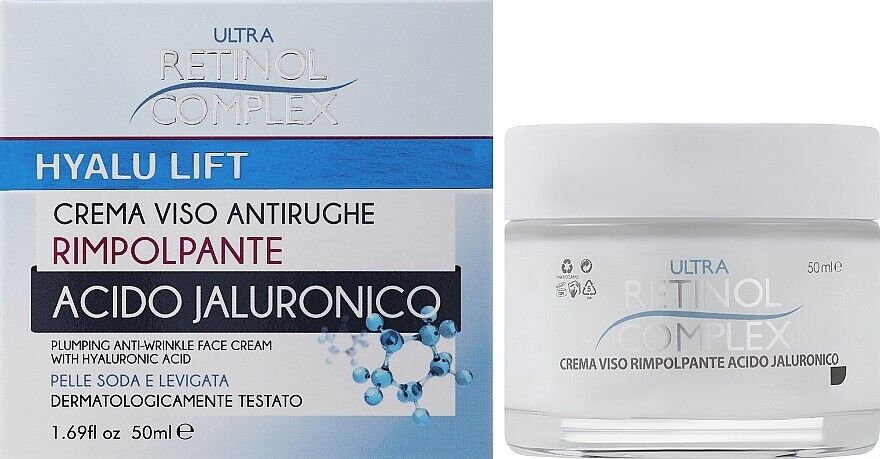 Ultra Retinol Complex Crema Viso Rimpolpante Acido Jaluronico - 50ml