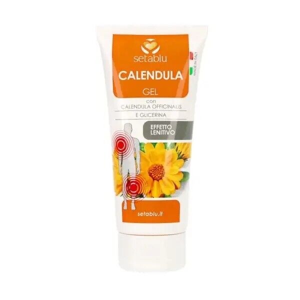 INGROSSO E DETTAGLIO CALENDULA CREMA GEL 100ML SETA BLU SCOTTATURE ARROSSAMENTI MADE IN ITALY